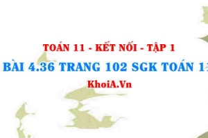 Bài 4.36 trang 102 SGK Toán 11 tập 1 Kết nối tri thức